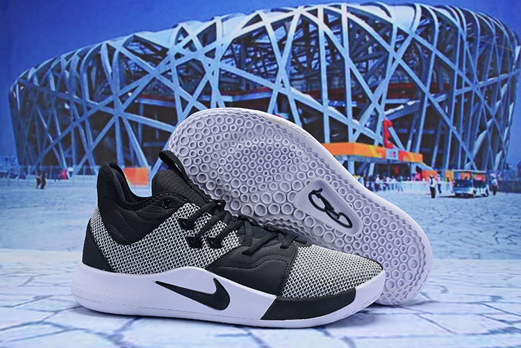 Nike Paul George III Grey Black White Shoes - Click Image to Close